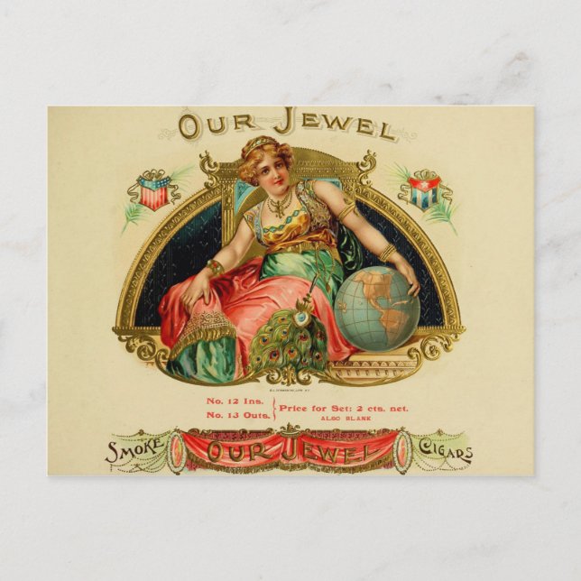 Vintage Cigar Box Label Postcard (Front)