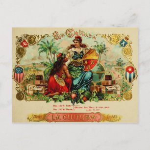 Vintage Cigar Box Label Postcard
