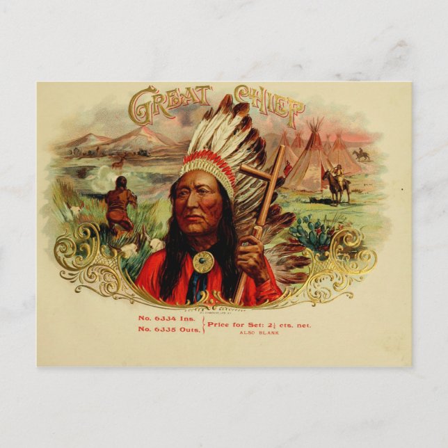 Vintage Cigar Box Label Postcard (Front)