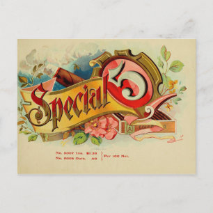Vintage Cigar Box Label Postcard