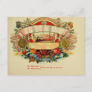 Vintage Cigar Box Label Postcard