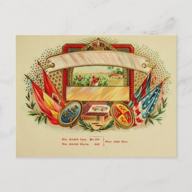 Vintage Cigar Box Label Postcard (Front)