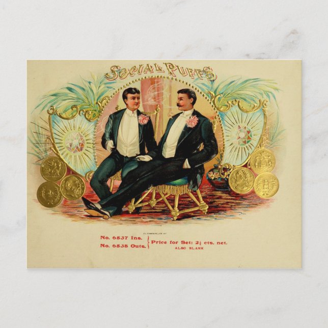 Vintage Cigar Box Label Postcard (Front)