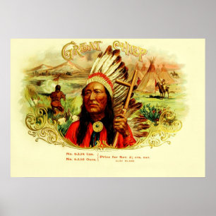 Vintage Cigar Box Label Poster