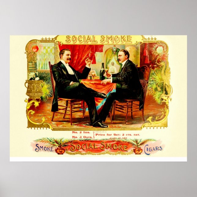 Vintage Cigar Box Label Poster (Front)