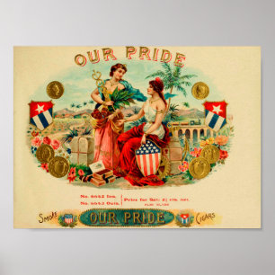 Vintage Cigar Box Label Poster