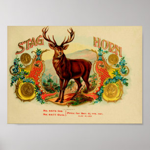 Vintage Cigar Box Label Poster