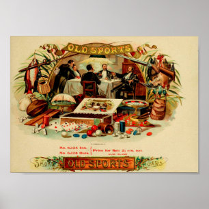 Vintage Cigar Box Label Poster