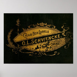 Vintage Cigar Box Label Print