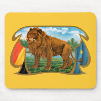 Vintage Cigar Label Art, African Lion in Savannah Mouse Pad