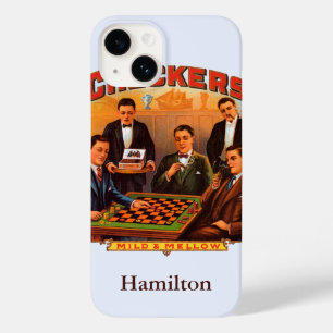 Vintage Cigar Label Art, Checkers Mild and Mellow Case-Mate iPhone 14 Case