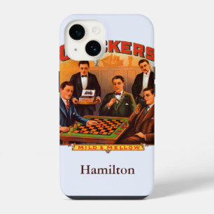 Vintage Cigar Label Art, Checkers Mild and Mellow iPhone Case