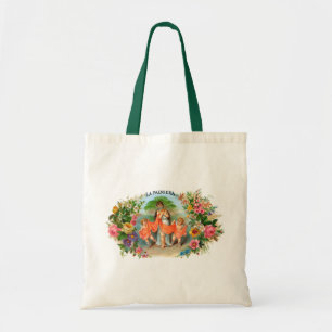 Vintage Cigar Label La Palmiera, Woman with Angels Tote Bag