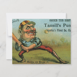 Vintage Cigar Label, Sports Baseball Tansill Punch