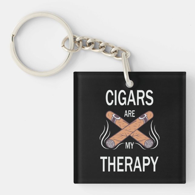 Vintage Cigar Therapy Key Ring (Front)