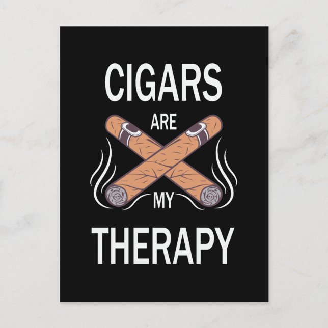 Vintage Cigar Therapy Postcard (Front)