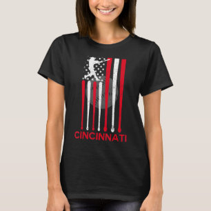 Vintage Cincinnati Baseball Soul American US Flag T-Shirt