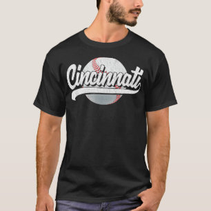 Vintage Cincinnati Graphic Funny Baseball Lover Pl T-Shirt