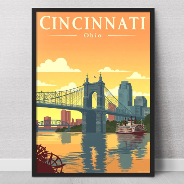 Vintage Cincinnati Ohio Poster (Creator Uploaded)