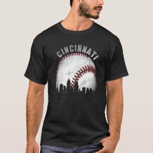Vintage Cincinnati Skyline City Baseball T-Shirt