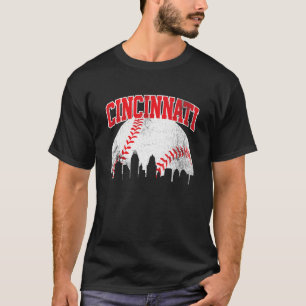 Vintage Cincinnati Skyline City Gameday Retro Vint T-Shirt