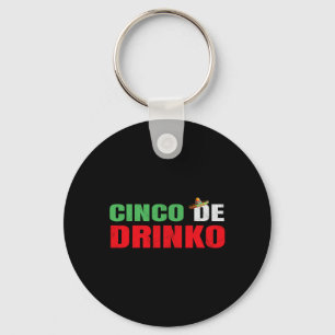 Vintage Cinco De Drinko Funny Cinco De Mayo Drinki Key Ring