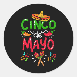 Vintage Cinco De Mayo Mexico Classic Round Sticker
