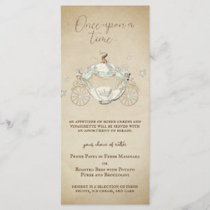 Vintage Cinderella Fairytale Carriage Menu