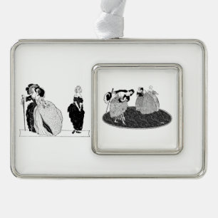 Vintage Cinderella Silver Plated Framed Ornament