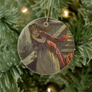 Vintage Cinderella, Victorian Fairy Tales Ceramic Tree Decoration