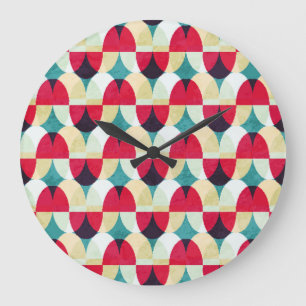 Vintage circle, seamless abstract pattern. large clock