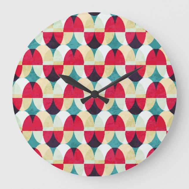 Vintage circle, seamless abstract pattern. large clock (Front)