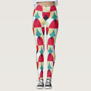 Vintage circle, seamless abstract pattern. leggings