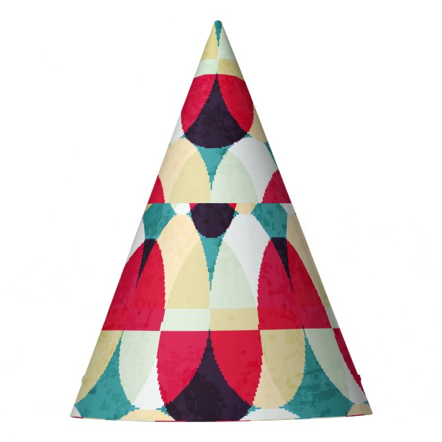 Vintage circle, seamless abstract pattern. party hat (Front)