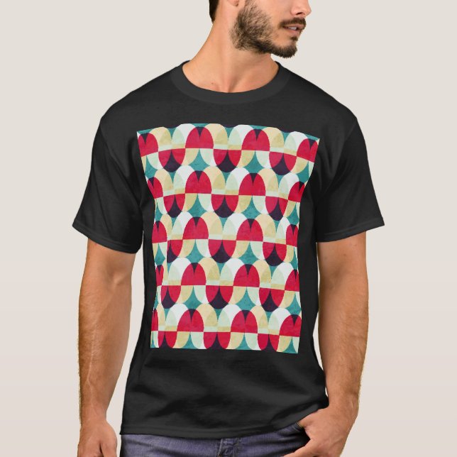 Vintage circle, seamless abstract pattern. T-Shirt (Front)