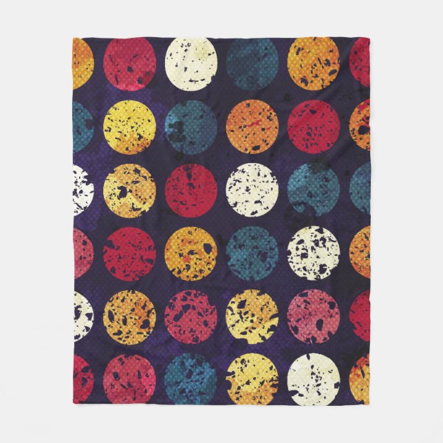 vintage circle seamless patternpattern,abstract,te fleece blanket (Front)