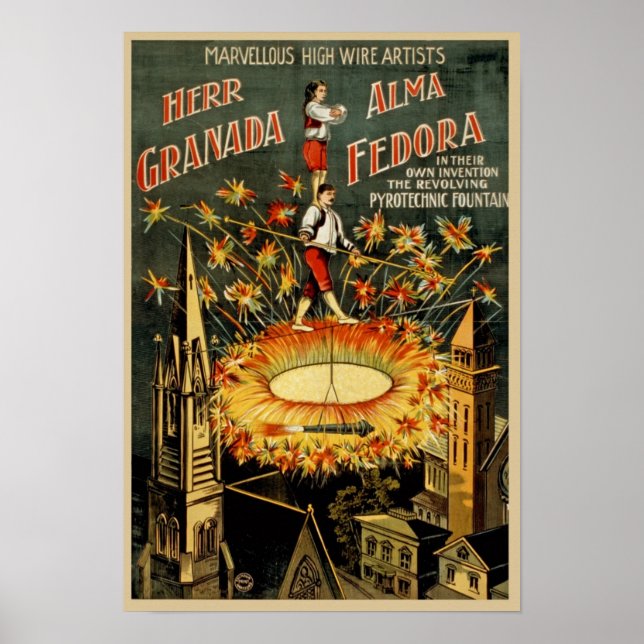 Vintage Circus Ad Poster (Front)