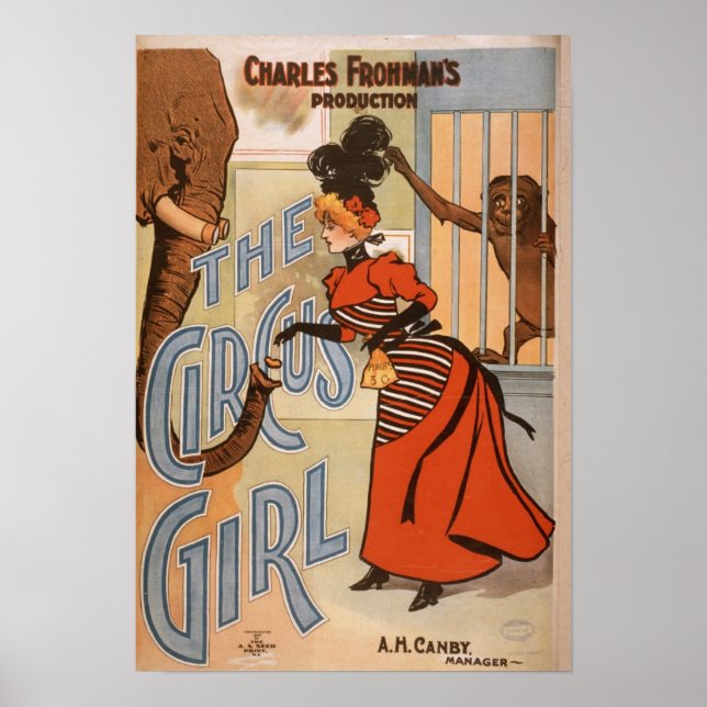 Vintage Circus Ad Poster (Front)