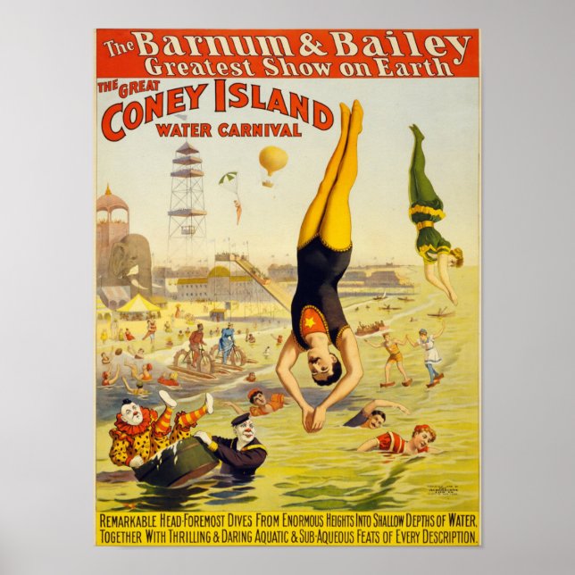 Vintage Circus Ad Poster (Front)