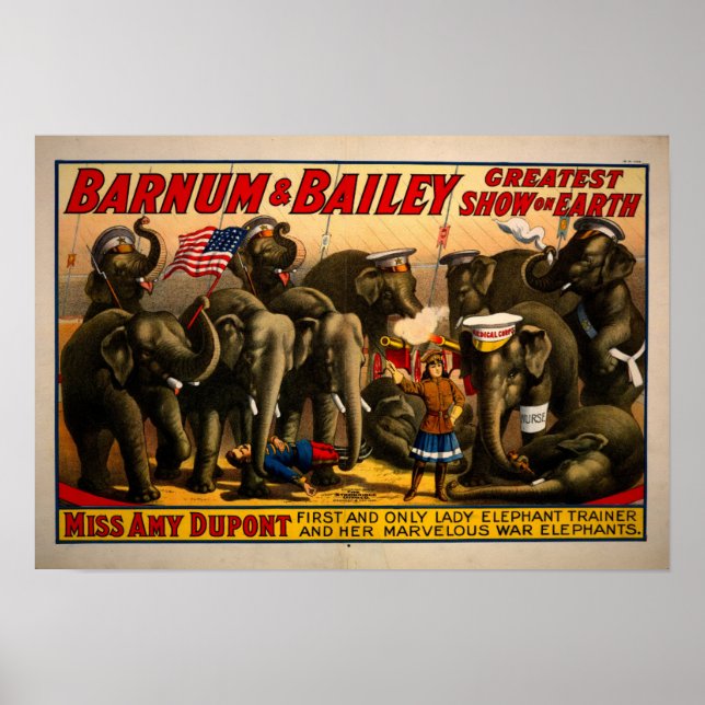 Vintage Circus Ad Poster (Front)