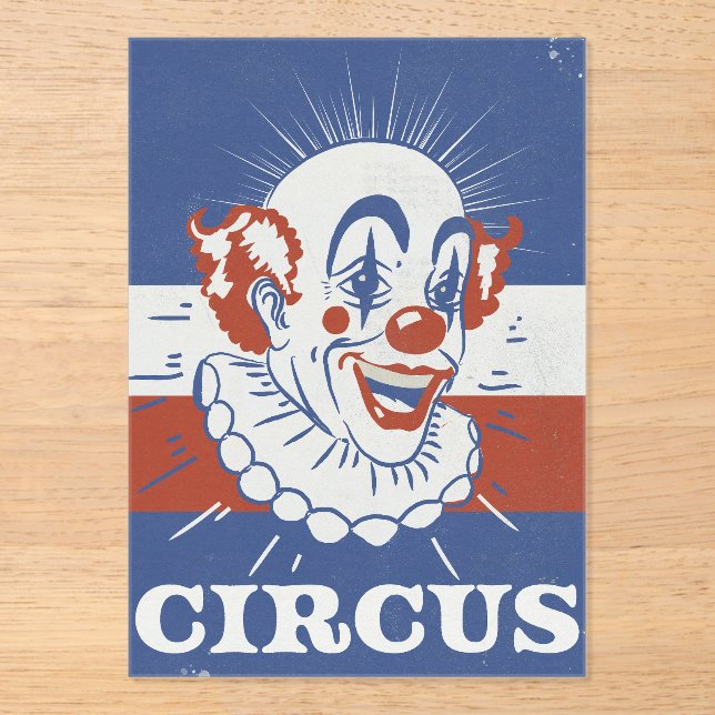 Vintage Circus Advertisement  Acrylic Invitations (Front)