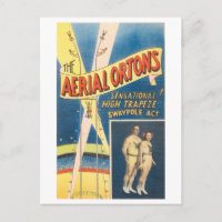Vintage Circus Advertisement: High Sway Pole Act