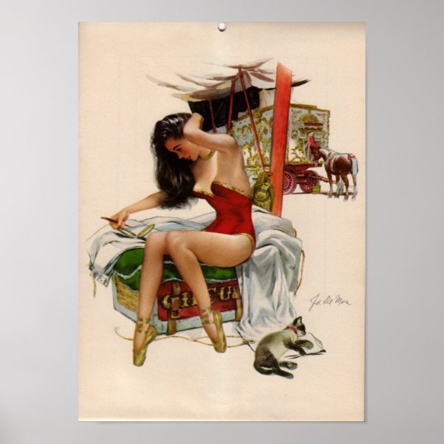 Vintage Circus Babe Poster (Front)