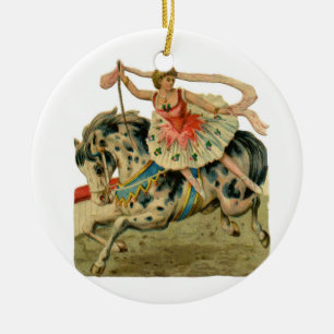 Vintage Circus Ballerina Ceramic Tree Decoration