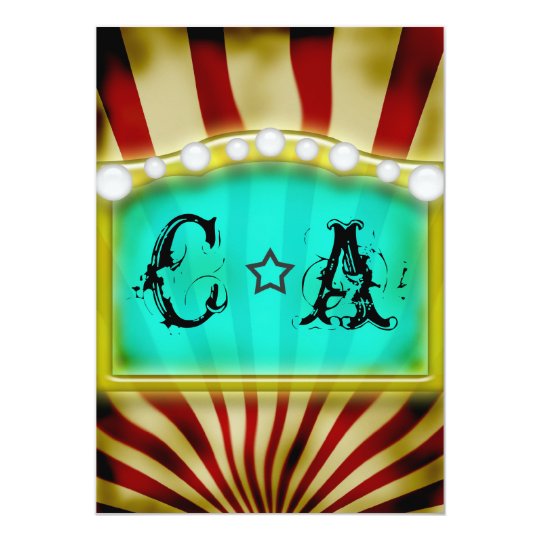Vintage Circus Big top wedding invitation