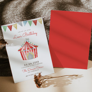 Vintage Circus Birthday Party Invitation