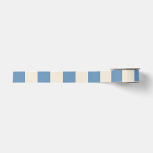 Vintage Circus Blue & Cream Stripes Retro Carniv Grosgrain Ribbon