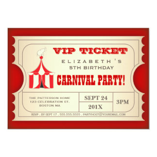 circus theme invitations