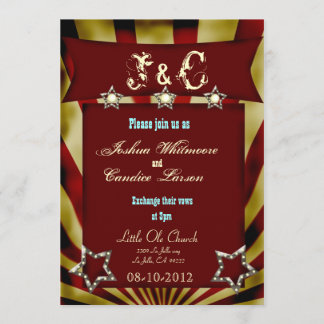 vintage circus carnival wedding invitation 3