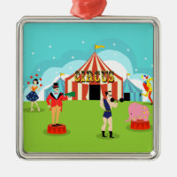 Vintage Circus Christmas Ornament